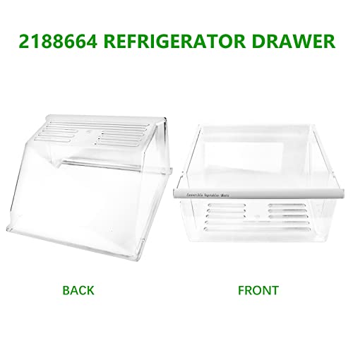 Wp2188664 2188664 Crisper Bin (Lower) Refrigerator Crisper Drawer With For Whirl-Pool Ken-More May-Tag, Replaces Ps890595 2188665 2188724 2189530 2189630 #TOP1