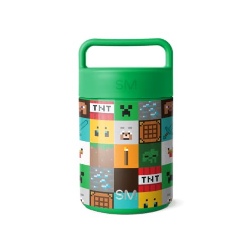 Image of Simple Modern Minecraft Food Jar for Hot Food | Reusable Stainless Steel Vacuum Insulated Leak Proof Lunch Storage for Smoothie Bowl, Soup, Oatmeal | Provision | 12oz | Minecraft Mashup