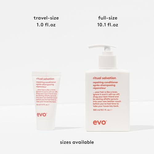 EVO Ritual Salvation Repairing Hair Conditioner - Treats Damaged & Brittle Hair, Helps Reduce Breakage & Protects Color