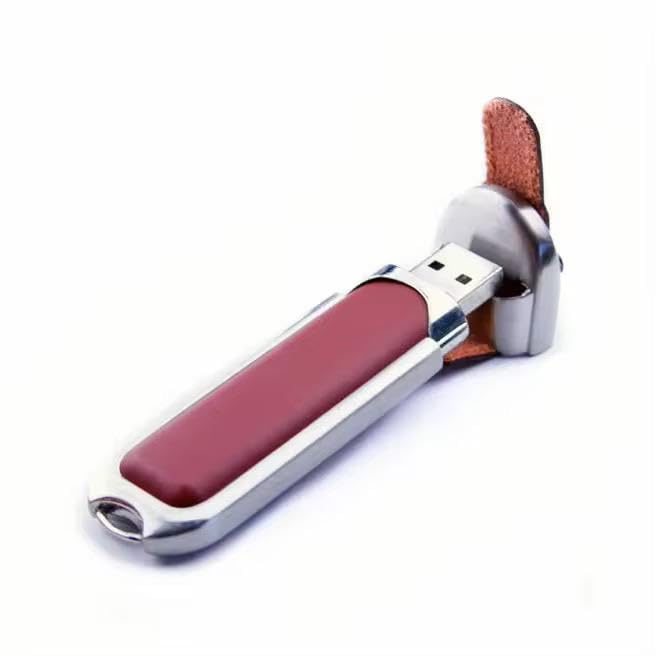 Leather USB Flash Drive, Metal Frame with Keychain Loop, Brown, 1Pc, Gifting Pendrive, Grade A chip, Interface 2.0, Upto 10Mbps (64, GB)-image-35