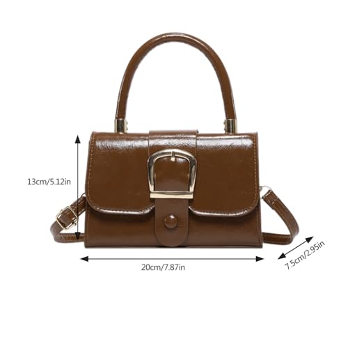 Elegant Solid Color Handbag for Women PU Leather Shoulder Crossbody Purse Suitable for Work Casual Outings and Parties3
