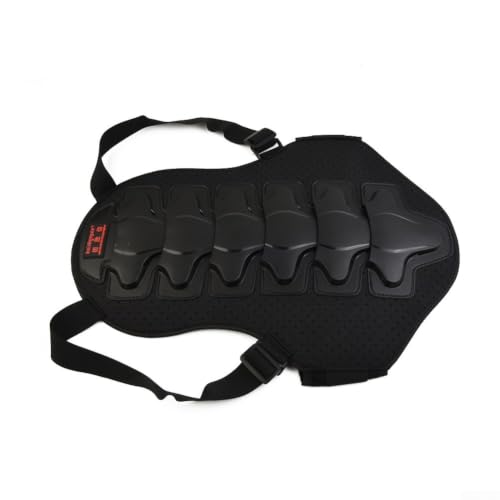 Protector de espalda para motocicleta con cinturón ajustable negro de 53 x 39 cm 5