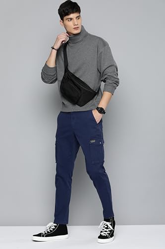 Image of Mens Turtle Neck Sweatshirt Oversize Fit Long Sleeve