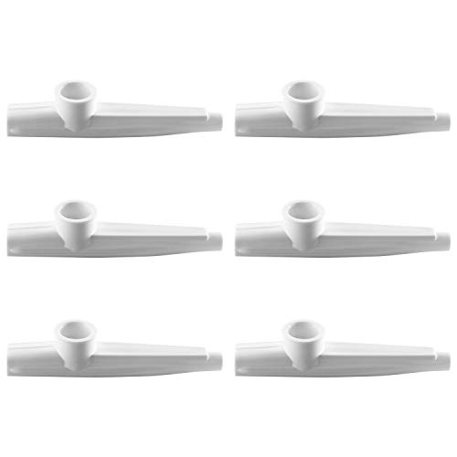 Kazoo en plastique blanc Tiger KAZ7 lot de 6 pour animer vos fêtes d'enfants