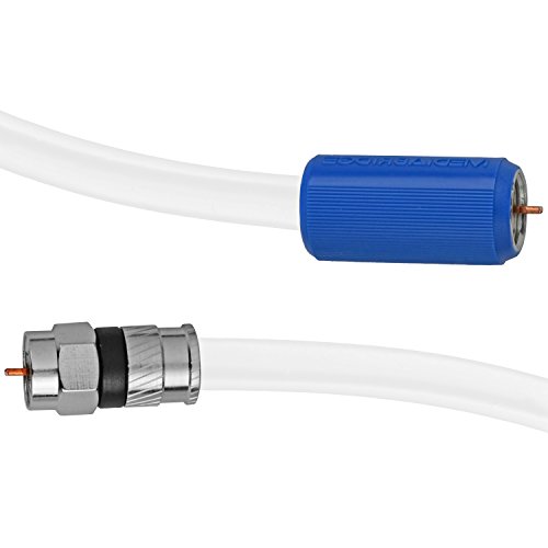 Mediabridge™ Coaxial Cable (25 Feet) With F-Male Connectors - Ultra Series - Tri-Shielded Ul Cl2 In-Wall Rated Rg6 Digital Audio/Video - Includes Removable Ez Grip Caps (Part# Cj25-6Wf-N1) #TOP2