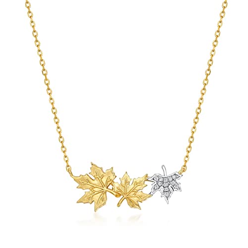 Collier feuille d'érable en argent 925 un bijou élégant au fini étincelant pour femme