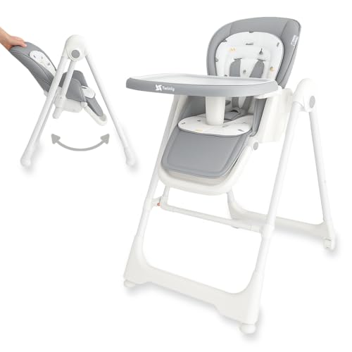 Twinly - Trona bebé Evolutiva Hamaca columpio multifunción Movity - Plegable, reclinable y ajustable con Reductor Arnés 5 puntos y Bandeja extraíble - 0m+ a 15kg
