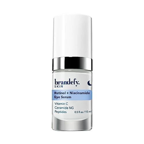 Brandefy Retinol + Niacinamide Anti Aging Eye Serum Dark Circles And Wrinkle Eye Cream. 5 Oz., Made In The Usa #TOP17