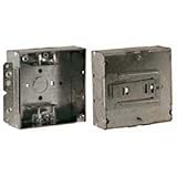 Raco 213Hwp 4 In. Square Extension, Mc/Bx Cable Clamps, Welded