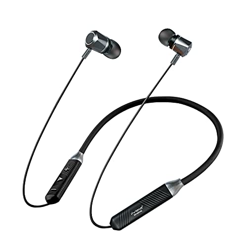 Riviera RNB 05 Bluetooth Wireless Headset Neckband with Long Lasting Playtime 40 Hrs in-Ear Wireless Headphones with Mic & Deep Bass, Bluetooth V5.1, Sweat & Splash Proof– (Grey)