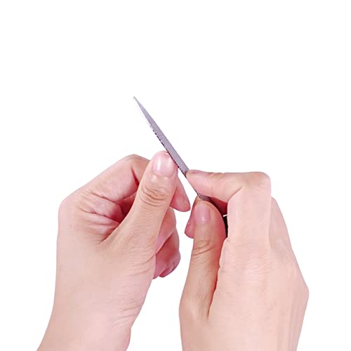 Metal Nail File (3 Pack), Heavy Duty Nail Files For Natural Nails Stainless Steel Diamond Fingernail Files With Sharp Pointed Tip Non Slip Handle, Sapphire Grit Sword Finger Nail Filers Black #TOP5