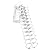 Attic Ladder, Wall Mounted Attic Extension Loft Ladder Pull Down 12 Steps Attic Stairs Folding Attic Access Ladder with Armrests - Max Load 882lbs (White)