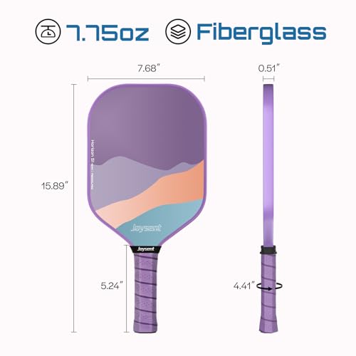 Image of Pickleball Paddles Set of 2, Lightweight Pickleball Racket for Beginner, USAPA Approved Fiberglass Surface Pickleball Set with Non-Slip Comfort Grip