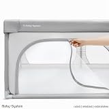 Moby-System Kojec dla Niemowląt, Centrum Aktywności dla Dzieci, z Antypoślizgową Podstawą, Stabilny, Ochrona, Wodoszczelny, Torba Transportowa, 200 x 180 cm, Szary
