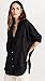 L*Space Rio Tunic for Women, Button Down Collared Shirt, Long Sleeve Top With Buttoned Cuffs, Beach Cover Up, 100% Linen, Black, XS/S