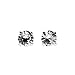 Tiny Birthstone Gemstone Post Stud Earrings in Sterling Silver | Multiple Color Choices & Sizes | Birthday Earrings for Women (3mm, April | Clear CZ)