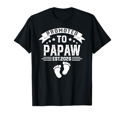 Promu à Papaw est. 2026 Soon To Be Papaw 2026 T-Shirt