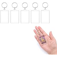 JZK 5x Llaveros personalizados con foto blanco doble cara