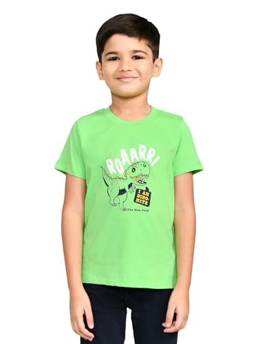 Image of Lux Cozi Printed Round Neck Half Sleeve Cotton T-Shirt for Boys | Prints May Vary |