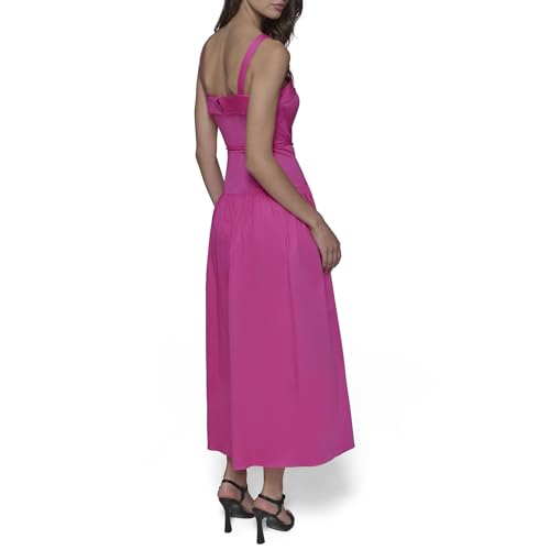 Image of Karl Lagerfeld Women's Sleeveless Square Neck Drope Waist Maxi Dress with Rope Belt
