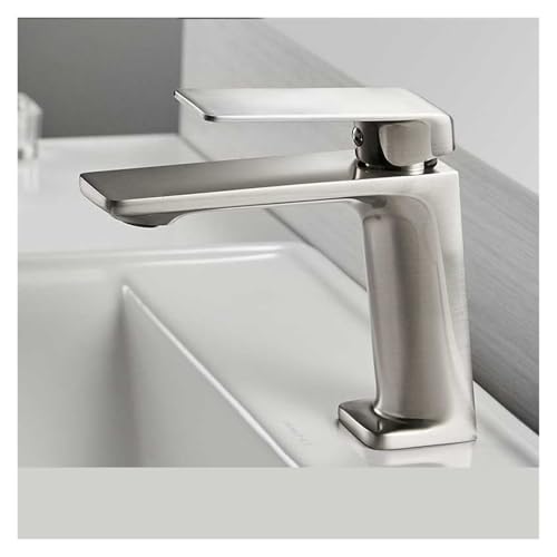 Robinet mitigeur rétro chrome lavabo monotrou à grue ZXLIHS