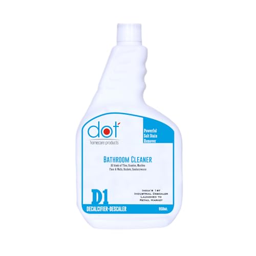 DOT Bathroom DESCALER, LIMESCALE Remover 750mL, ZERO Smell, No FUMES - India's 1st Real Foaming Formulation - Less liquid, More coverage - Removes Heavy Salt Stains