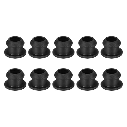 Image of Snap in Locking Hole Plugs Rubber Panel Seal Cover Drilled Silicone Caps, [for Kitchen Rubber, Waterproof Sealing Plugs] - 10mm /0.4in /Black /10Pcs
