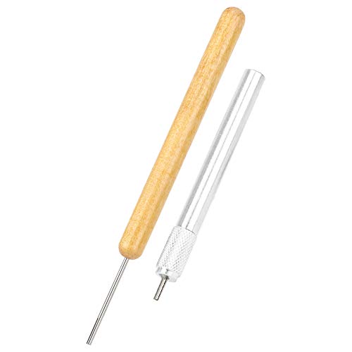 KIMISS 2Pcs Slotted Tool, Paper Quillin Multi-Functional Stainless Steel DIY Hand-Made Craft Paper Bead Roller Quilling Needle Pen for Accessories