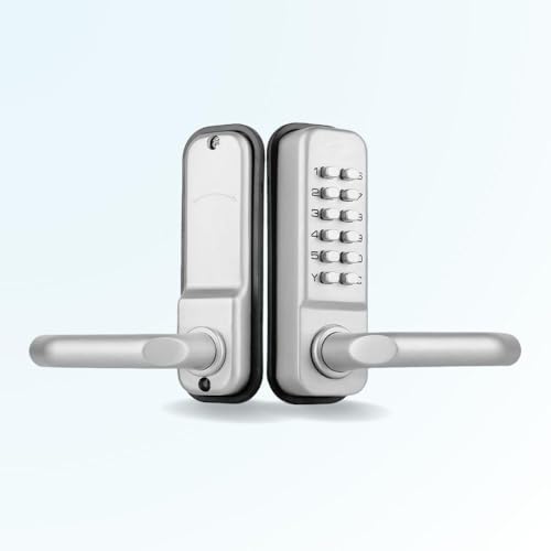Poignée à code pour porte BT209A argent sans clé mécanique - 2