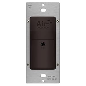 TOPGREENER Air Cycle Switch, Smart Exhaust Circulator, Auto Exhausts Air Hourly for Ventilation/Bathroom/Exhaust Fan, Countdown Timer, LED Indicator, 120VAC, 1/4HP Motor, TDTS5-BR, Brown