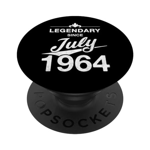 60 cumpleaños Nacido en Julio de 1964 Vintage 60 años PopSockets PopGrip Intercambiable
