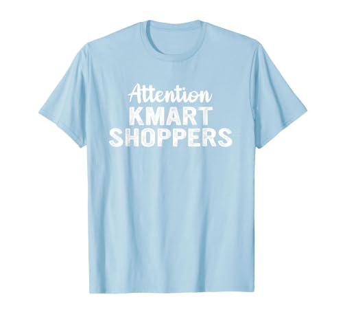Attention Kmart Shoppers Apparel T-Shirt, Men, Baby Blue, XX-Large