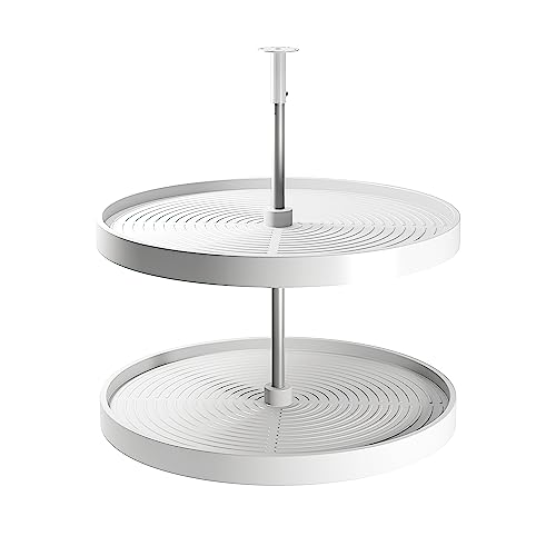 Jeux de plateaux circulaires Shelvo 800 haut de gamme en alu et blanc
