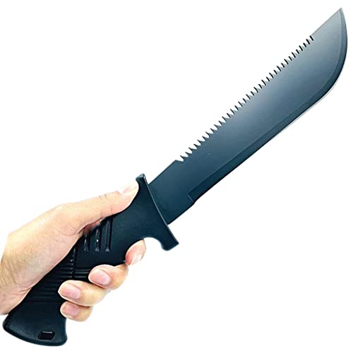 Facão Esportivo Com Serra Dorso Aço Camping Pesca com Bainha