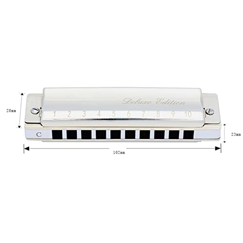 MEIeynt Harmonica Blues en C, 10 Trous Blues Harp Orgue à Bouche Harmonica Diatonique C Key avec Étui, Harmonicas pour… - Les Beatles, Paul McCartney, John Lennon, RIngo Starr, George Harrison MEIeynt Harmonica Blues en C, 10 Trous Blues Harp Orgue à Bouche Harmonica Diatonique C Key avec Étui, Harmonicas pour… – Image 8
