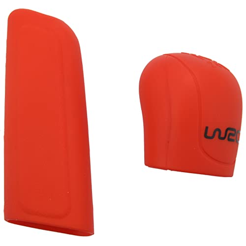 Hundnsney Puños universales para freno de mano, duraderos, para interior de coche, de silicona, color rojo