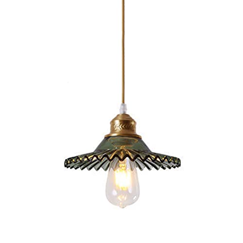 Lampe en laiton à tête unique et son abat-jour en verre RLKHXBS pour bar et couloir