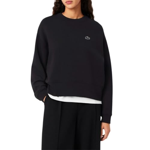 Lacoste Women's Back Print Oversized Sweatshirt, Black, 8 by Lacoste - Used condition - US$75.74