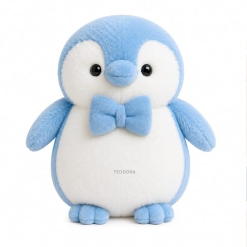 Image of Mr.Bow Pingo Soft Toy for Girls Boys Kids,Sky Blue,Penguin Animal Plush Stuffed Baby Teddy Gift Birthday, 25 cm
