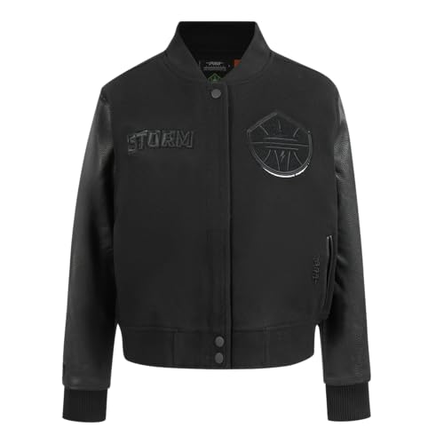 Image of Pro Standard Womens WNBA Classic Triple Black Varsity Jacket