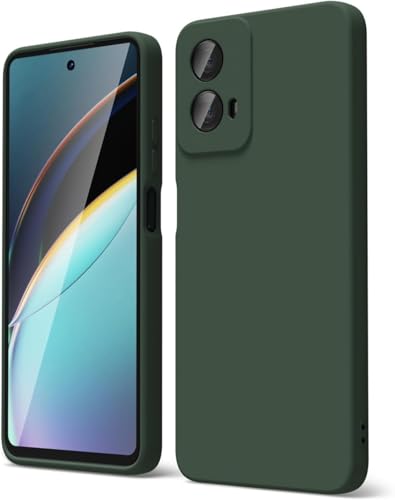 Image of DIZORO Microfiber Candy Case for Motorola G96 5G Smooth Touch Cushion Liquid Soft Silicone Gel Rubber Phone Cases Non-Slip Full Body Protective Shockproof Back Cover -Forest