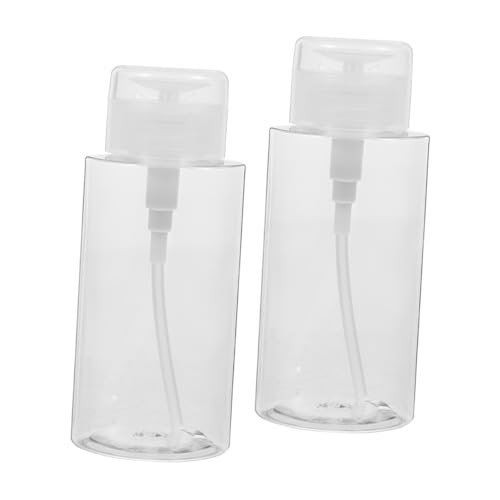 Vaguelly 2 Piezas Botella De Tóner Botella De Quitaesmalte De Uñas Dosificadores De Líquido a Presión Dispensadores De Esmalte De Uñas Dosificador De Desmaquillador La Mascota Transparent