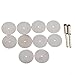 12pcs 22mm Carbon Steel Oscillating Saw Discs with 3mm Mandrel for Mini Oscillating Tools Designed for Wood Plastic Laminate Work