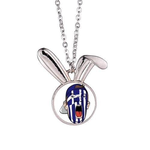 Collier drapeau de la Grèce motif lapin idéal pour soirée maquillage