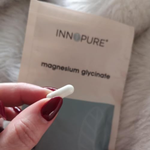 INNOPURE Magnesium Glycinat 90 Kapseln – 1000mg mit 200mg reinem, elementarem Magnesium Bisglycinat Pulver pro Portion – Bioverfügbares Magnesiumpräparat
