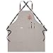 ALCKO Delantal Unisex Encerada Y Resistente, Disenados para Obreros, Ingenieros, Cocina, Jardín, Cerámica, Artesanía, Garaje (Color : Grey, Size : XL)