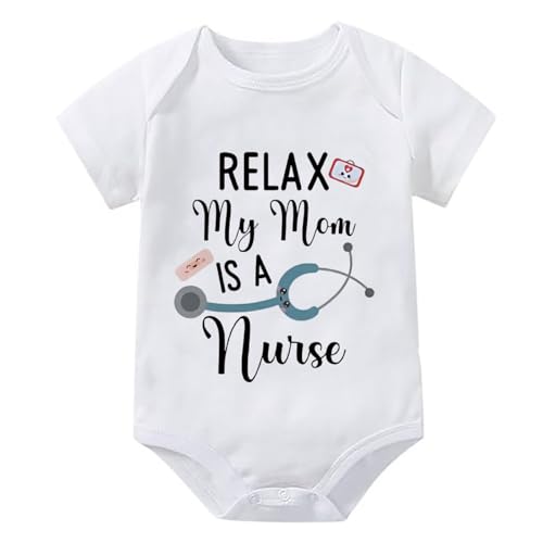 Relax My Mom Is A Nurse Infant Rompers Short Sleeve Boys Newborn
