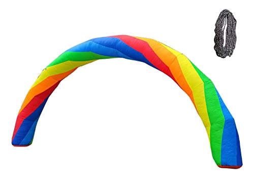 Giant Inflatable Rainbowed Arches Advertising Birthday Party Celebration Garden Decoration-Arch Blow Up Decorative Signs Event Entrance for 250W up General Blower(not Include) Open Size Under 5.5inch