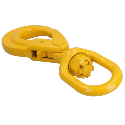 Crochet de levage pivotant en acier forgé de 5,30 tonnes pour chaîne robuste 13 mm