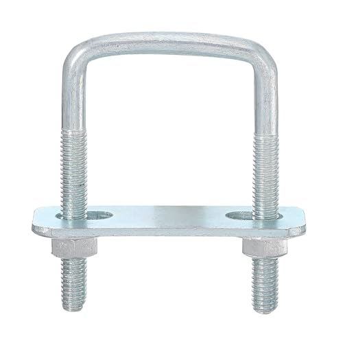 Image of uxcell Square U-Bolts, 6 Sets 35mm Inner Width 60mm Length M6 Zinc-Plated Carbon Steel U Clamp Bolt with Nuts and Plates, for Boat Trailer